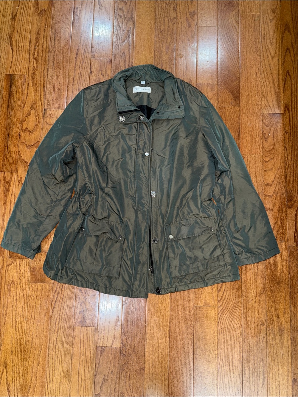 Pendleton Women's Dark Olive Packable Puffer Jacket